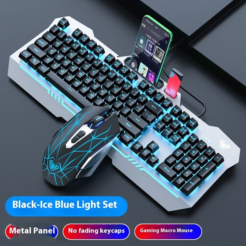 Mechanical Feeling Wired Key Mouse Headset Bundle
