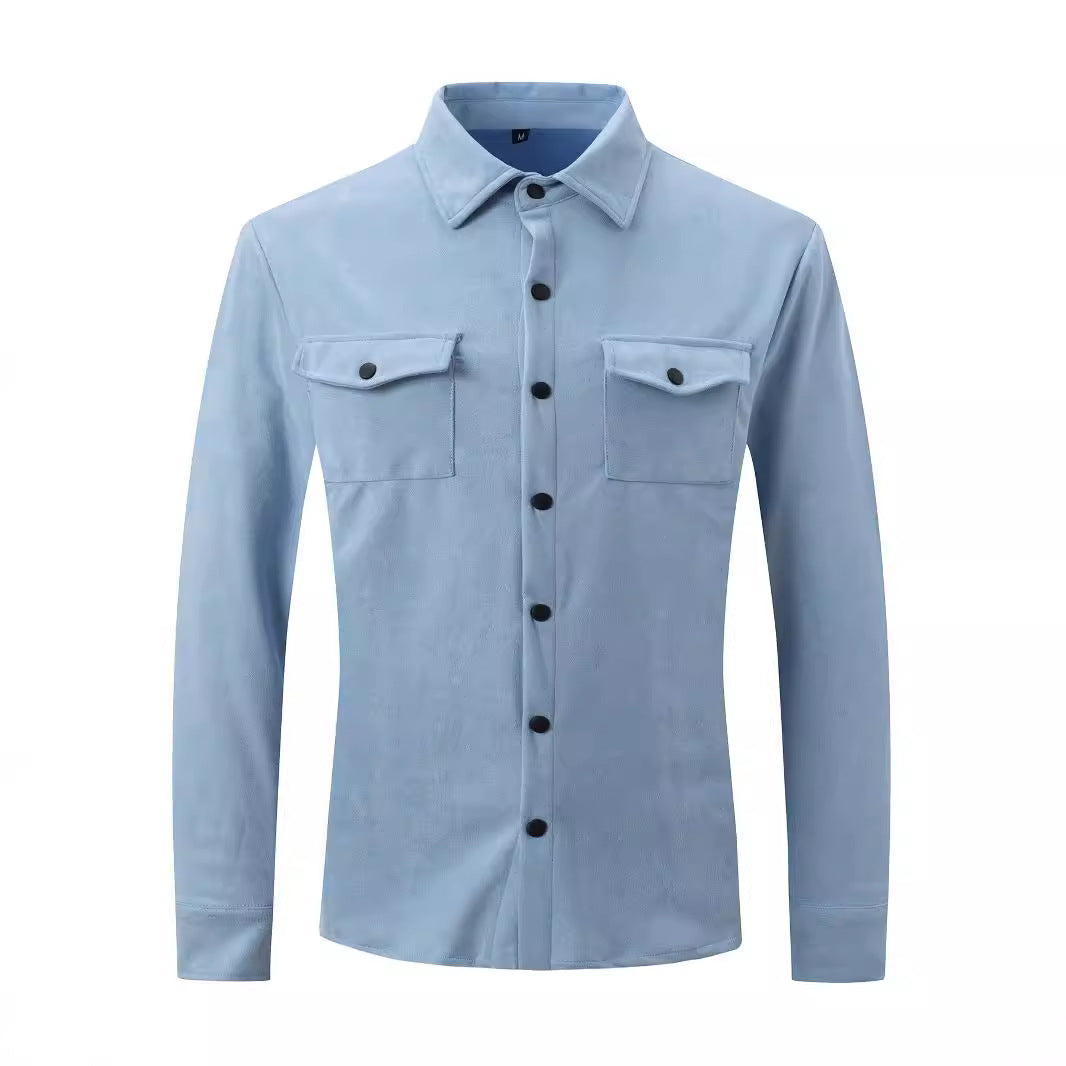 Spring And Autumn Men's Turn-Down Collar Casual Jacket Europe And America