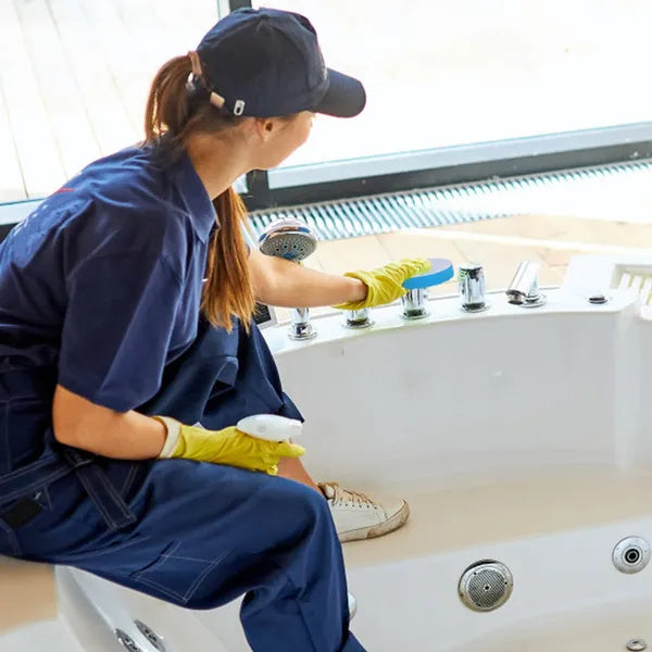 Electric Spin Scrubber Cordless Cleaning Brush Extendable With 8 Replaceable Heads 2 Speed Adjustable Extension Arm Bathroom Tub Tile Floor