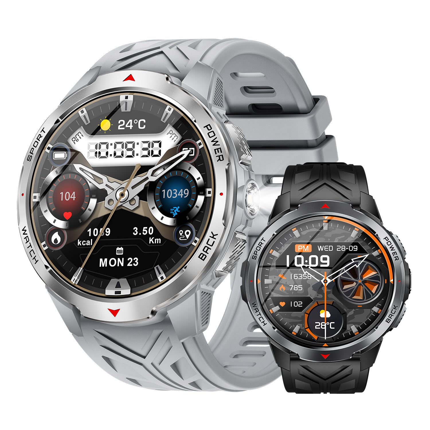 Smart Watch Compass Flashlight Large Battery Sports Record Call