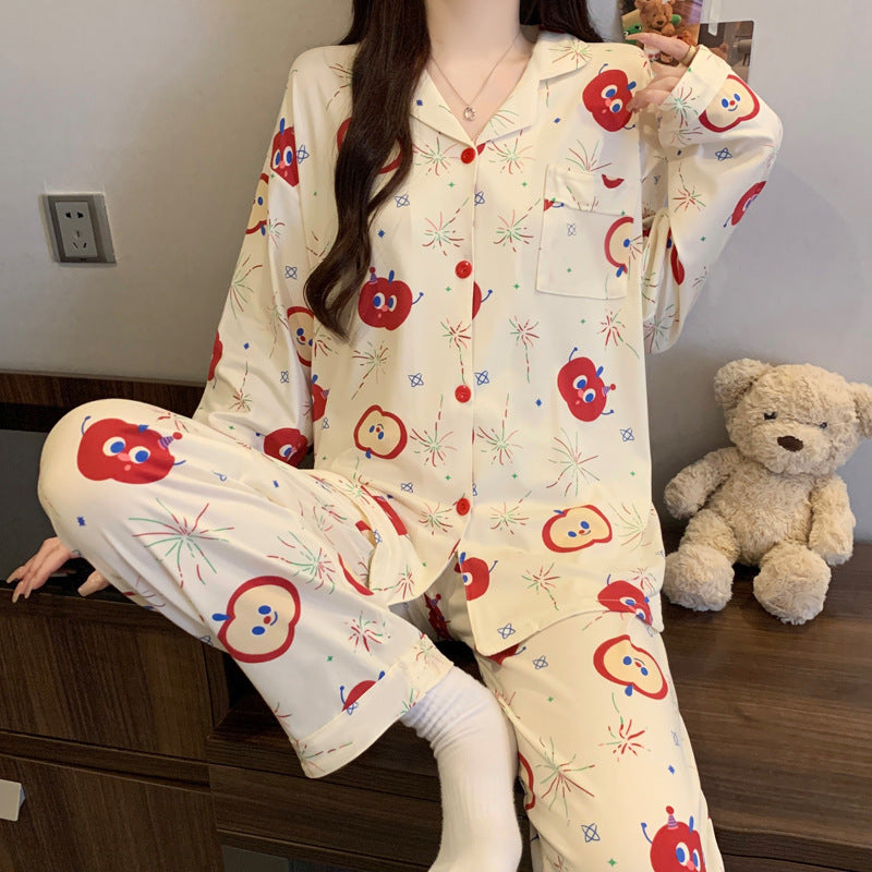 Women's Long-sleeved Pajamas Homewear Suit