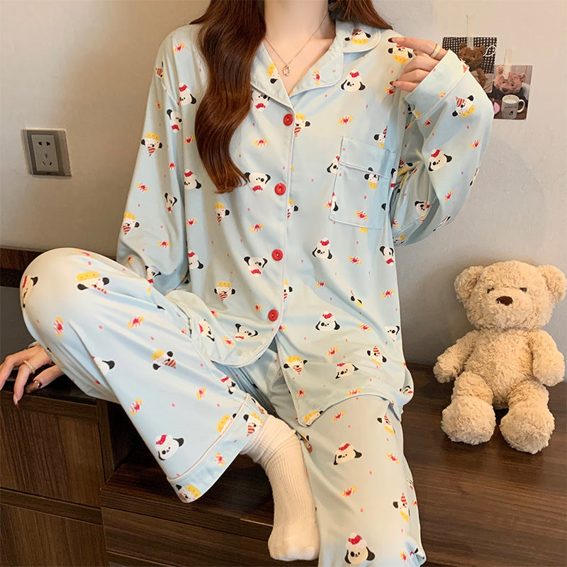 Women's Long-sleeved Pajamas Homewear Suit