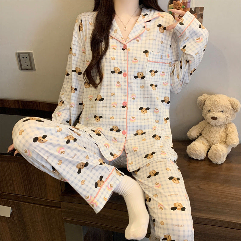 Women's Long-sleeved Pajamas Homewear Suit