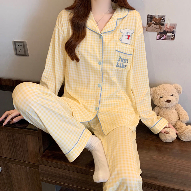Women's Long-sleeved Pajamas Homewear Suit