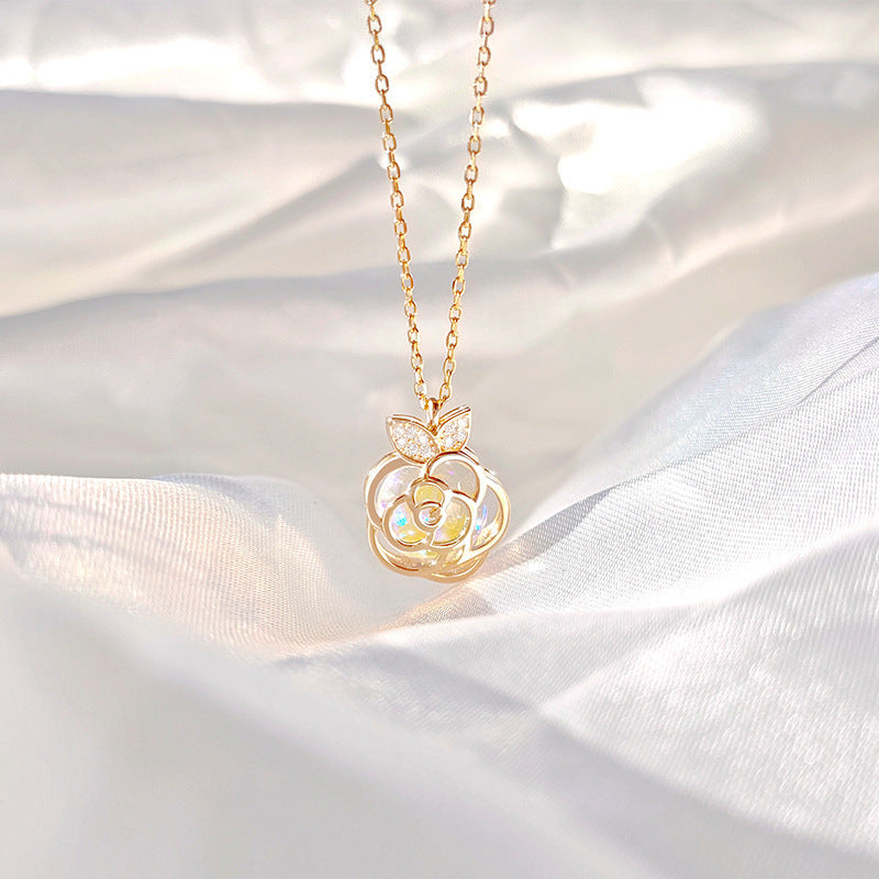 Camellia Advanced Design Sense Niche Gentle Flower Collarbone Necklace Bracelet