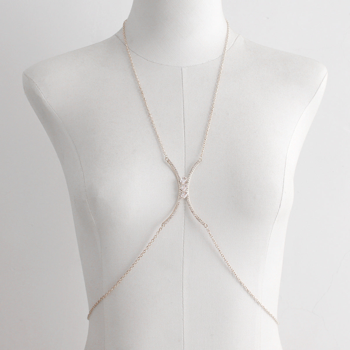 Diamond Tassel Chest Necklace Accessories Body Chains