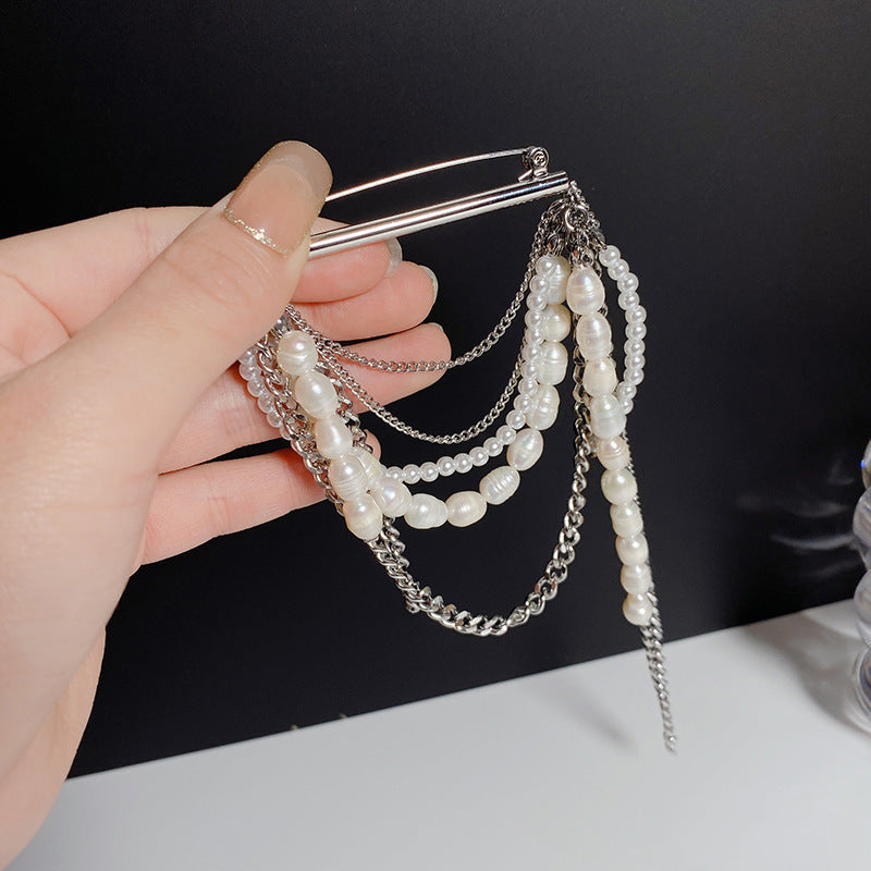 Korean Style Tassel Pearl Pin Internet Celebrity All-match Corsage