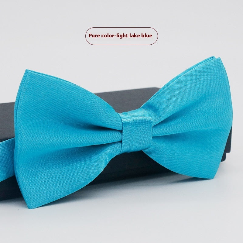 Men's Solid Color Formal Wear Wedding Business Casual Groom Groomsman Bow Tie
