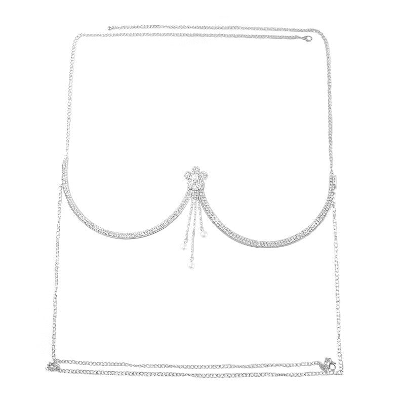 Diamond Tassel Chest Necklace Accessories Body Chains