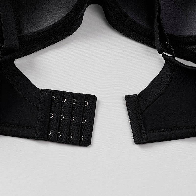 Plus-size Women's Bra, Black With Leopard Print.