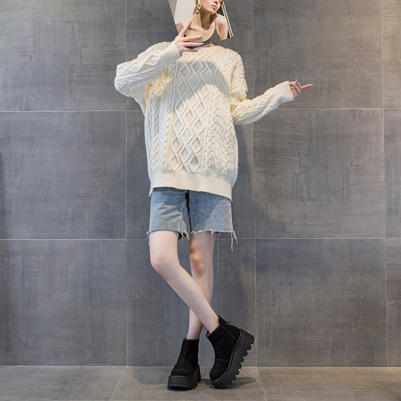 Short Leather Warm Women's Shoes