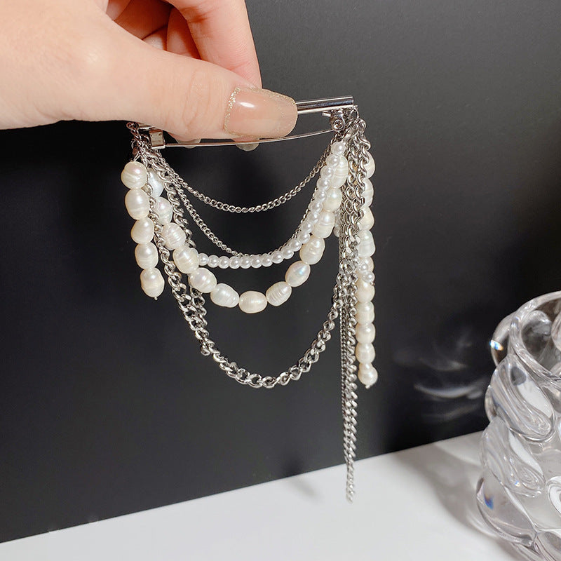 Korean Style Tassel Pearl Pin Internet Celebrity All-match Corsage