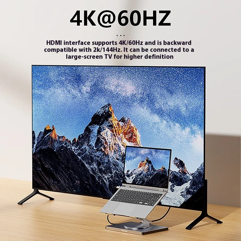 Type-c Extended Rotating Folding Laptop Stand