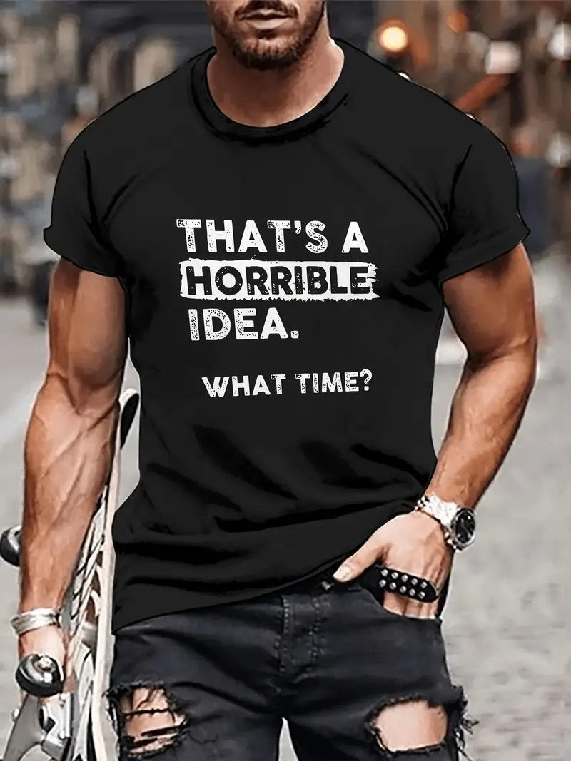 Exercise Casual Men's Clothes Cartoon Anime Round Neck T-shirt