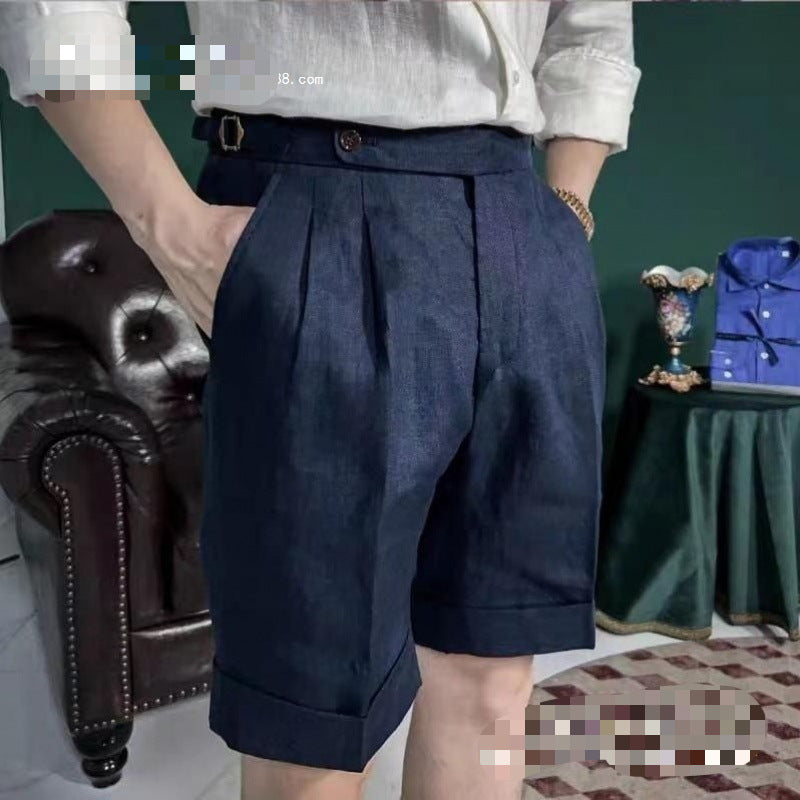 Men's Linen Five-point Shorts Thin Cotton And Linen