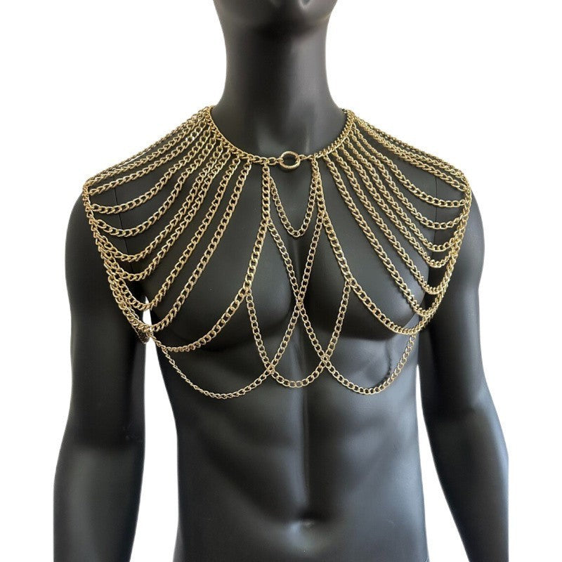 European And American Men's Backpack Body Chains Sexy