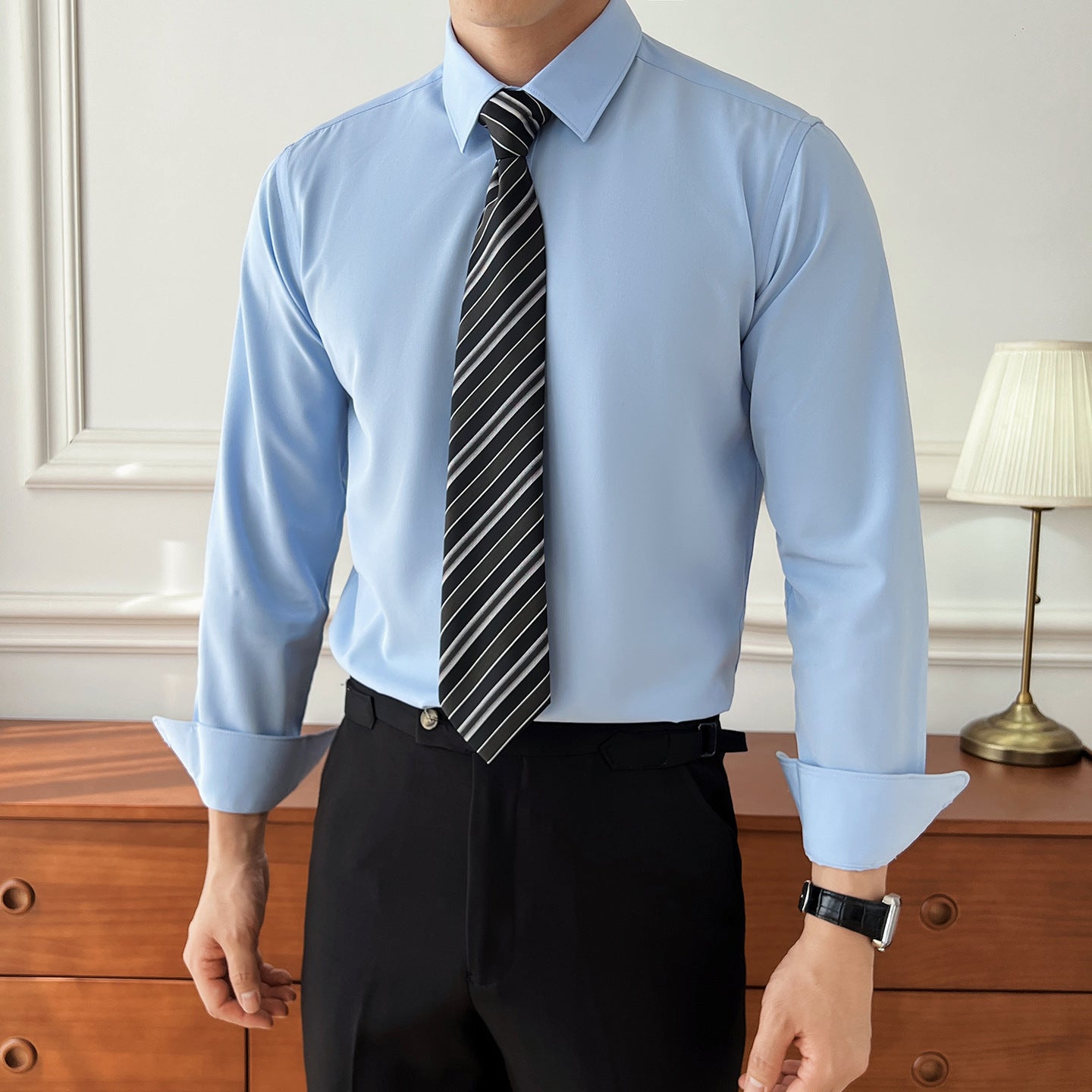Seven-color Men's Long-sleeved Business Shirt