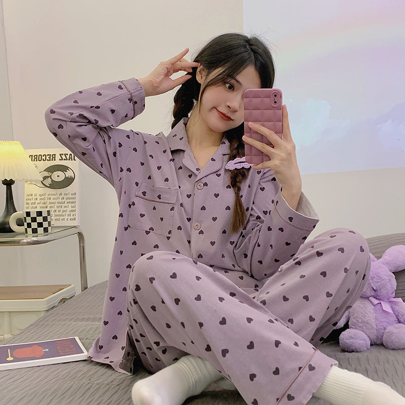 Women's Long-sleeved Pajamas Homewear Suit