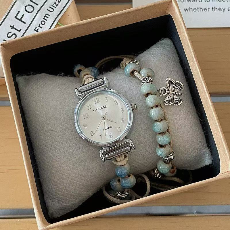 Simple Ceramic Woven Bracelet Watch Female Mori Style
