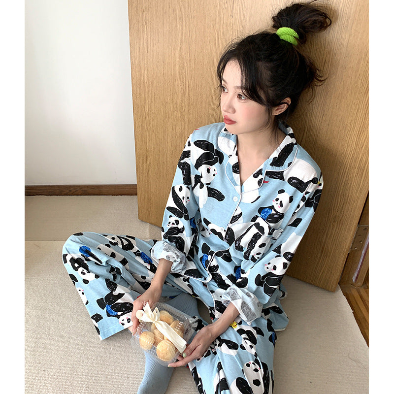 Women's Long-sleeved Pajamas Homewear Suit