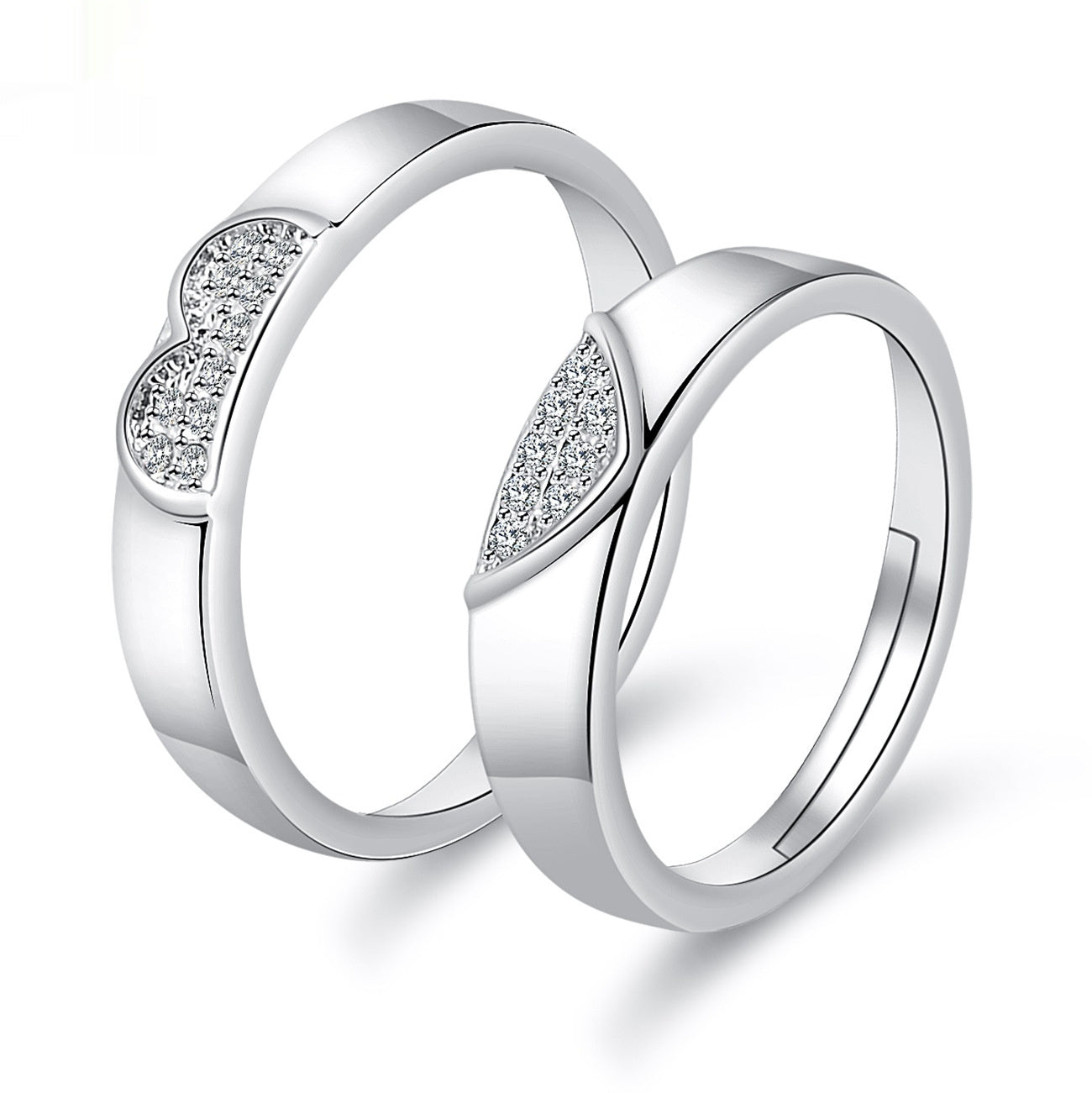 Moissanite Engagement Couple Couple Rings